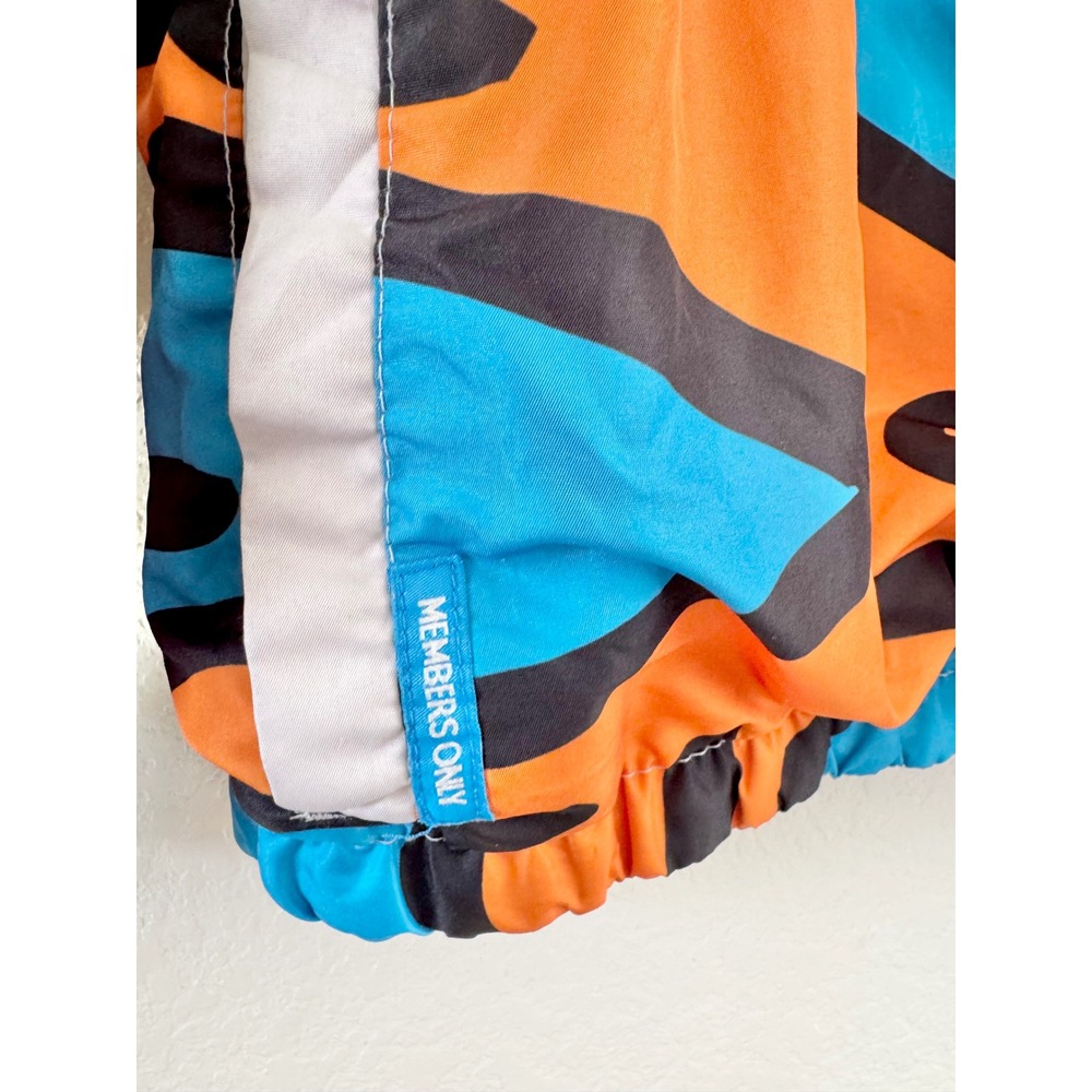 Members Only Keith Haring Windbreaker Jacket Pop Art Graphic Anorak Multicolor - Picture 7 of 15